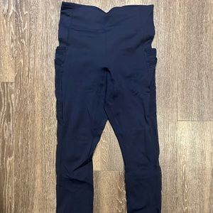 Fabletics Motion 365 Leggings, Navy Blue, Small